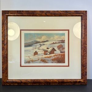 Gerald Lubeck Signed Lithograph Sloping Hills COA Framed 552/950